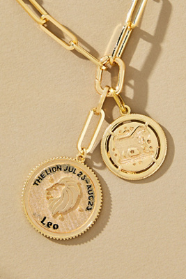 By Anthropologie Zodiac Coin Necklace