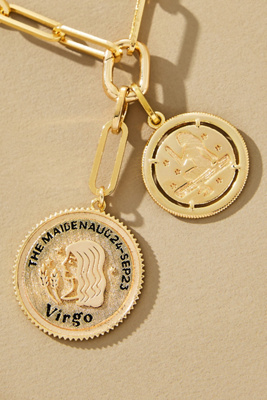 By Anthropologie Zodiac Coin Necklace