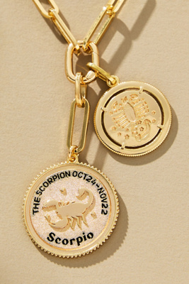 By Anthropologie Zodiac Coin Necklace