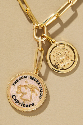 By Anthropologie Zodiac Coin Necklace