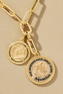 By Anthropologie Zodiac Coin Necklace