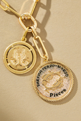 By Anthropologie Zodiac Coin Necklace