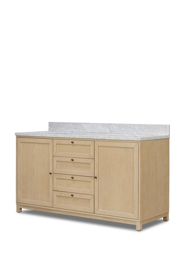 Millie Marble-Top Double Bathroom Vanity #1