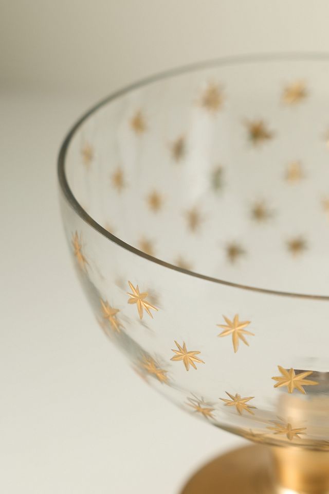 Etched Glass Serve Bowl #2