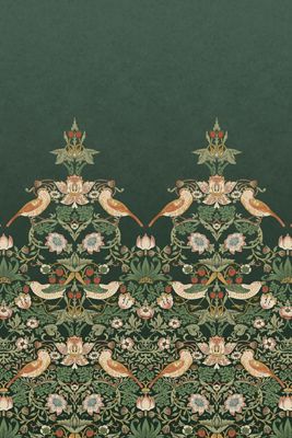 William Morris Strawberry Thief Unpasted Wall Mural