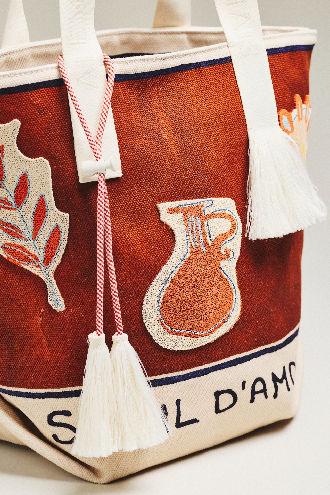 ALÉMAIS Soleil D'amour Patch Shopper Tote Bag