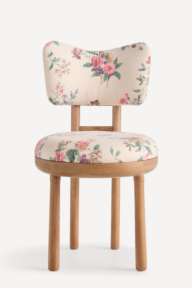 Irie Printed Linen Light Walnut Dining Chair  #1