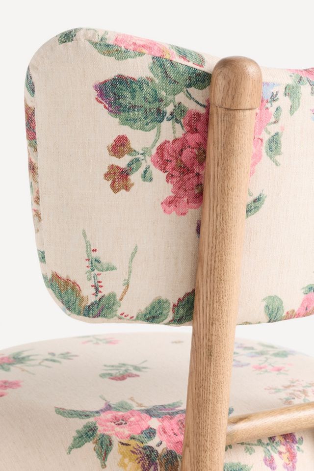 Irie Printed Linen Light Walnut Dining Chair  #4