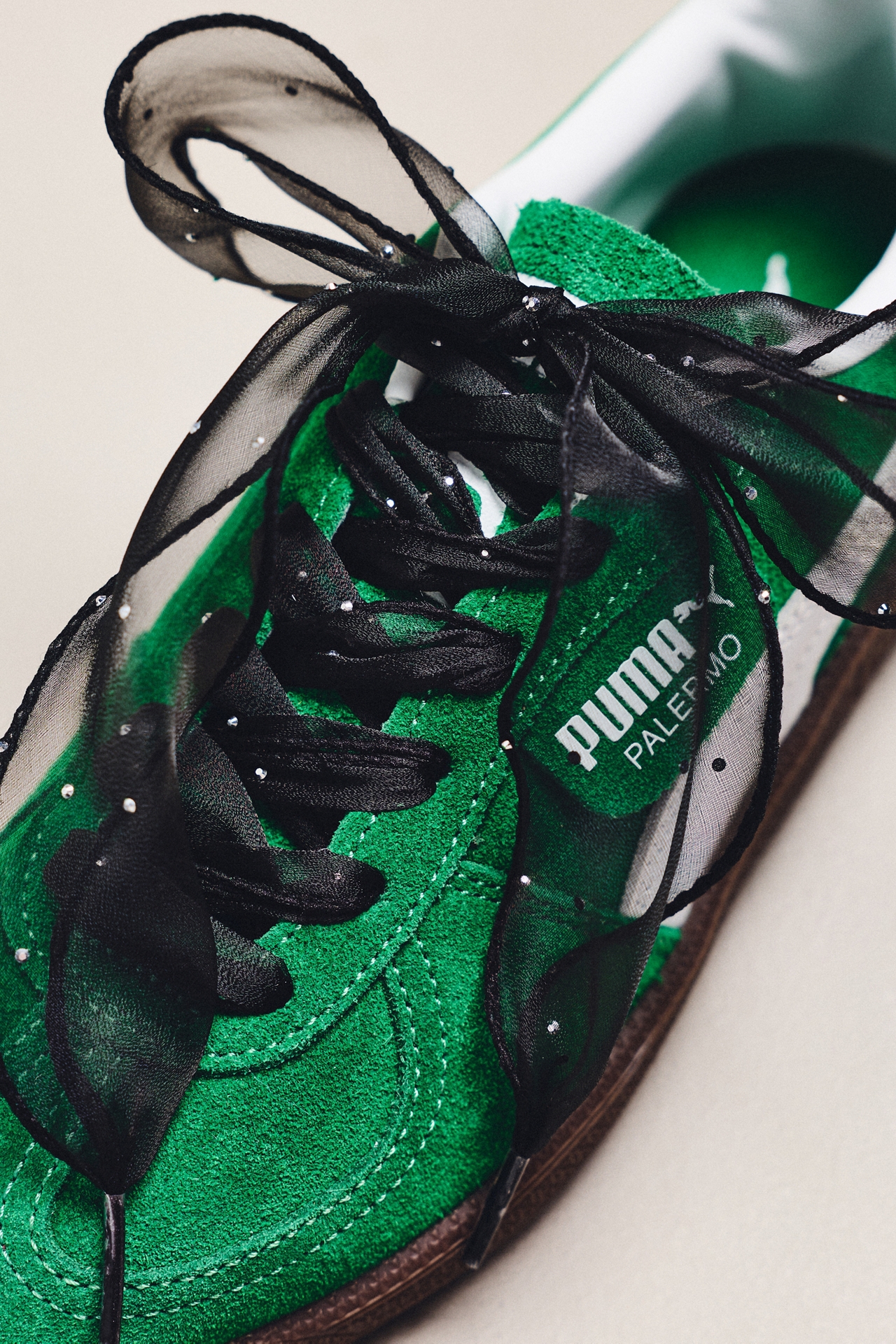 Rhinestone Organza Shoe Laces