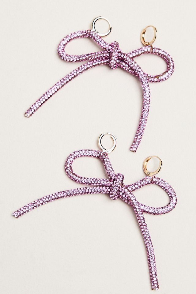 Rhinestone Bow Shoe Charms, Set of 2