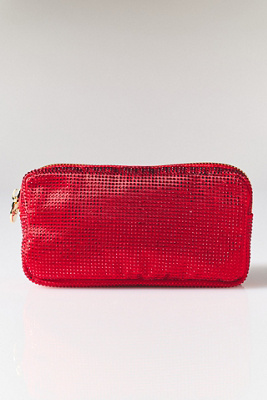 Stoney Clover Lane Small Sparkle Pouch In Red