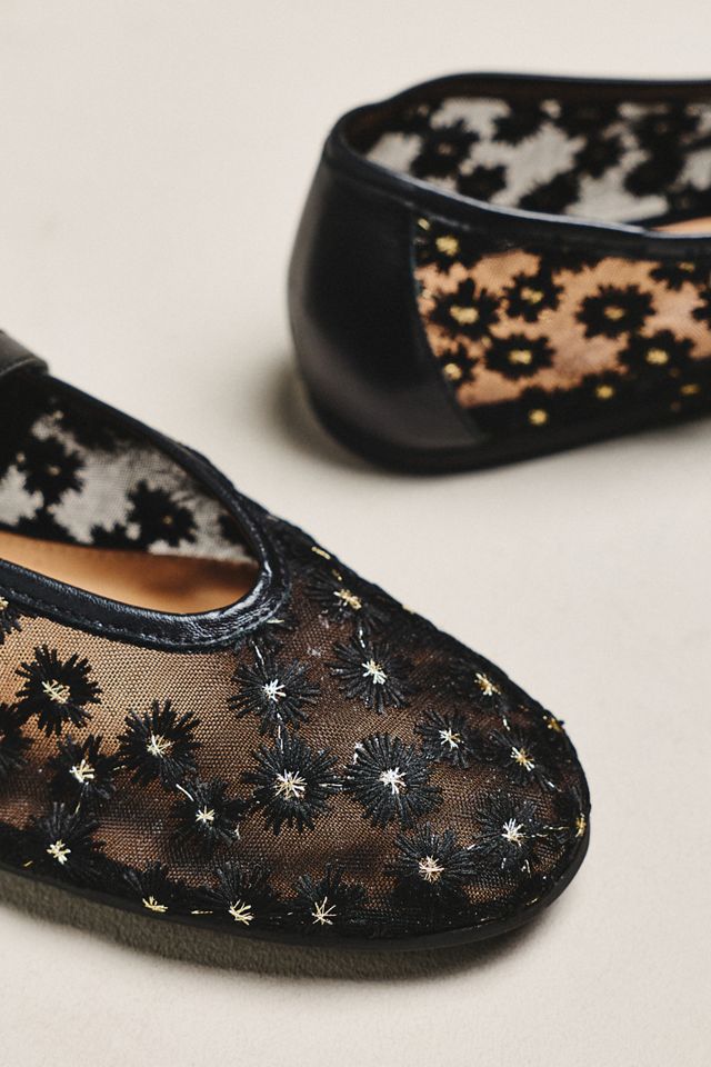 Maeve Embroidered Mesh Ballet Flats #2