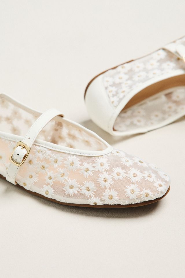 Maeve Embroidered Mesh Ballet Flats #2