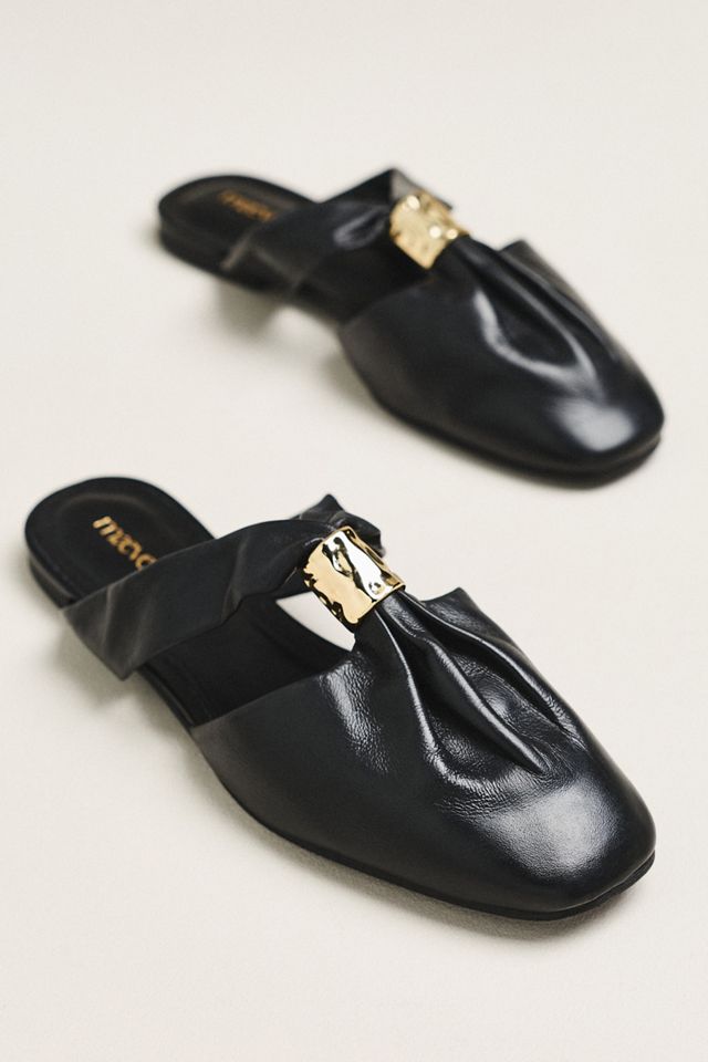 Maeve Hardware Closed-Toe Sliders | Anthropologie
