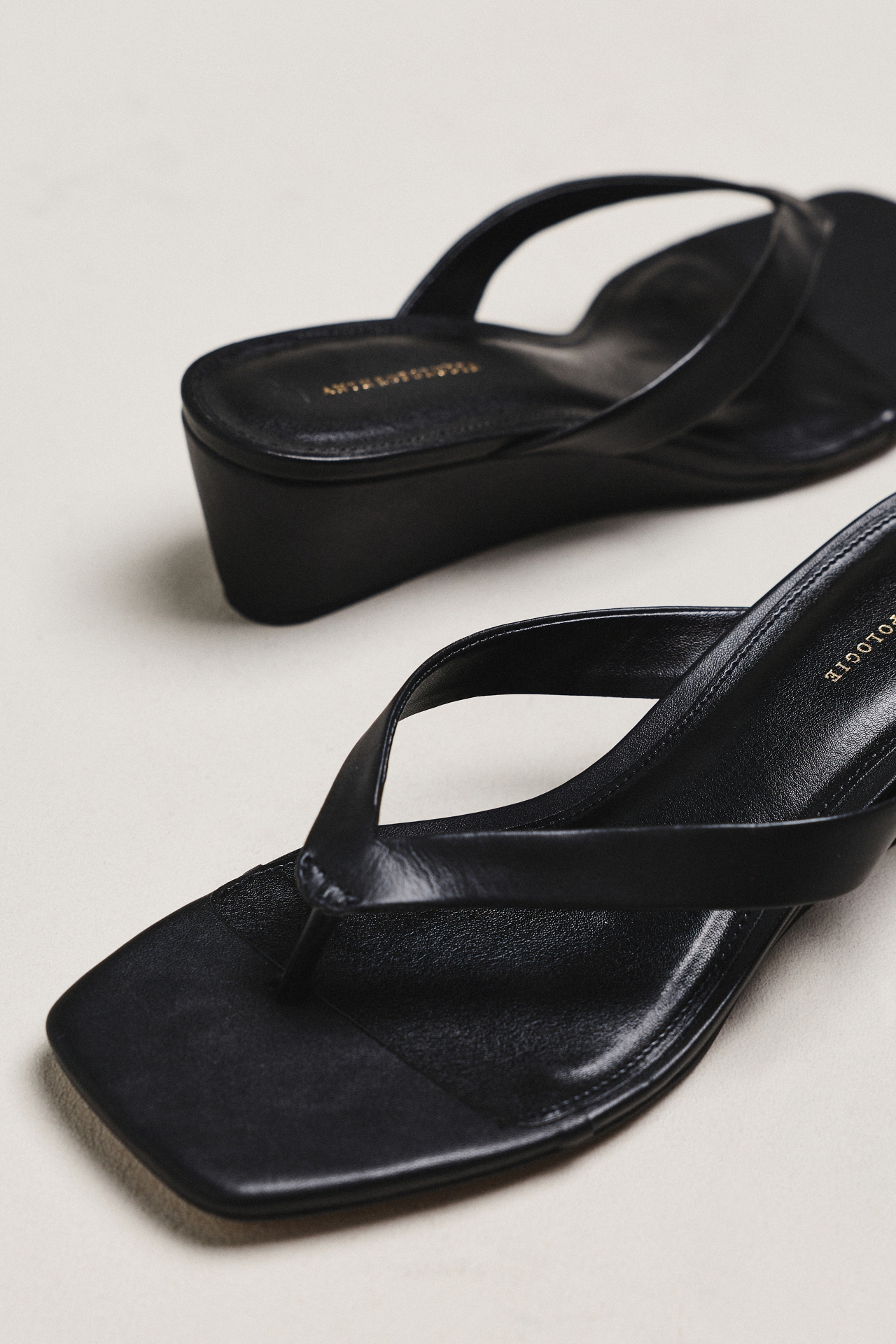 By Anthropologie Wedge Thong Heels