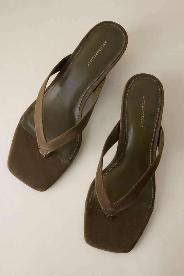 By Anthropologie Wedge Thong Heels #1