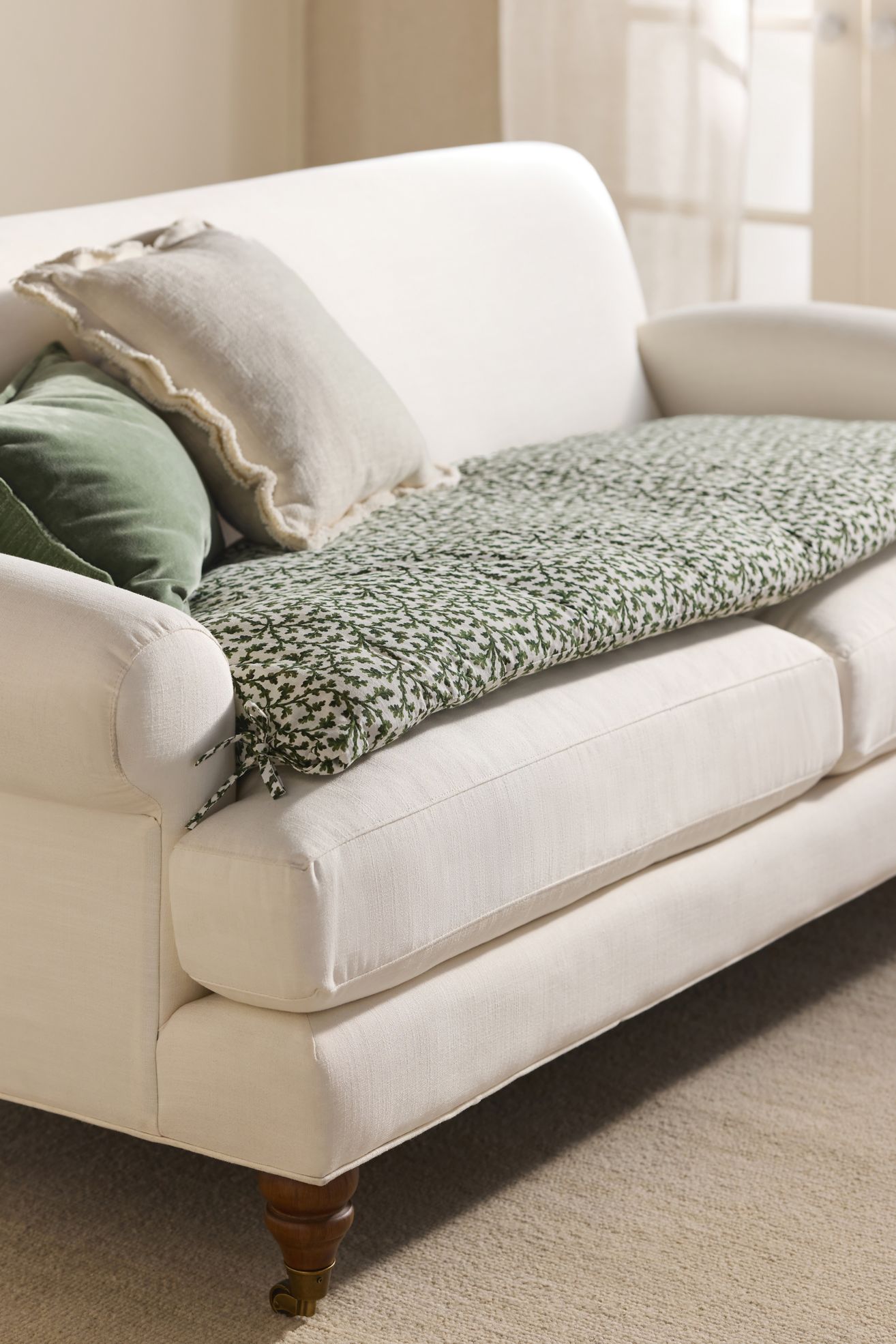 Cotton Printed Sofa Topper - Irena, Standard, 24" x 80"