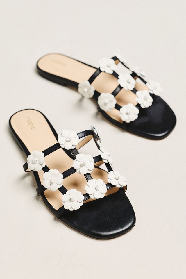 Maeve Flower Cage Slider Sandals | Anthropologie