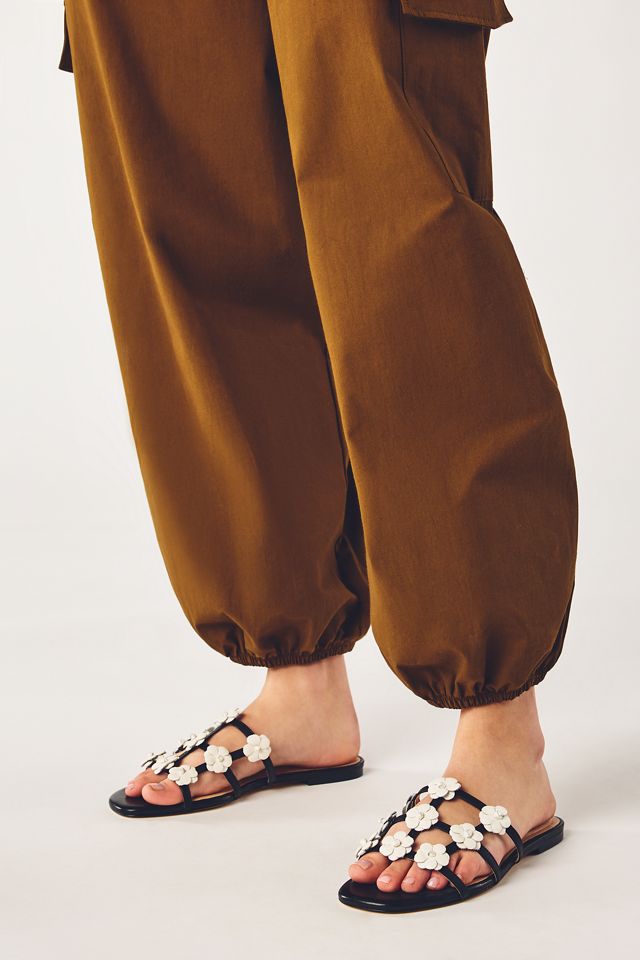 Maeve Flower Cage Slider Sandals | Anthropologie
