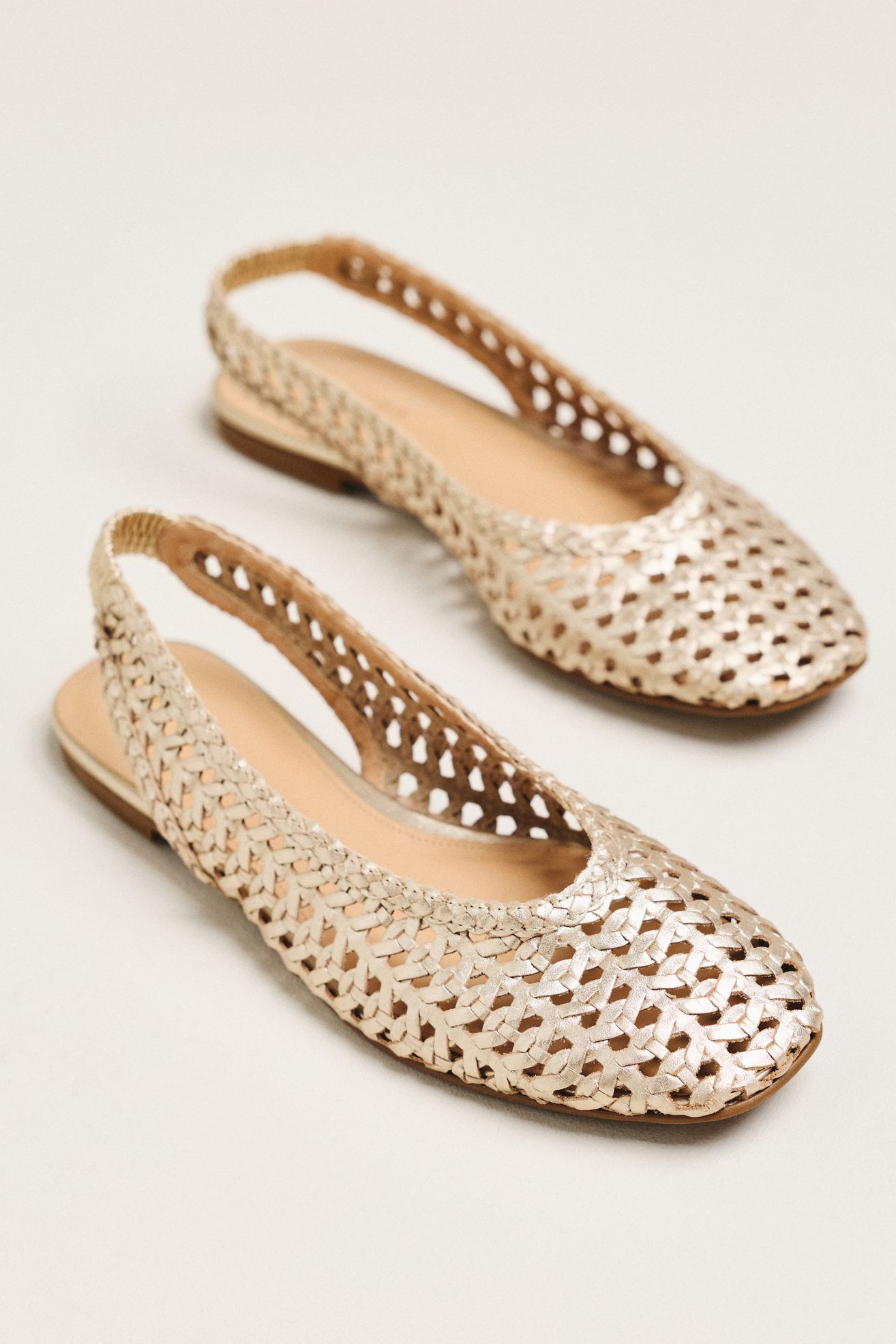 By Anthropologie Slingback Woven Flats