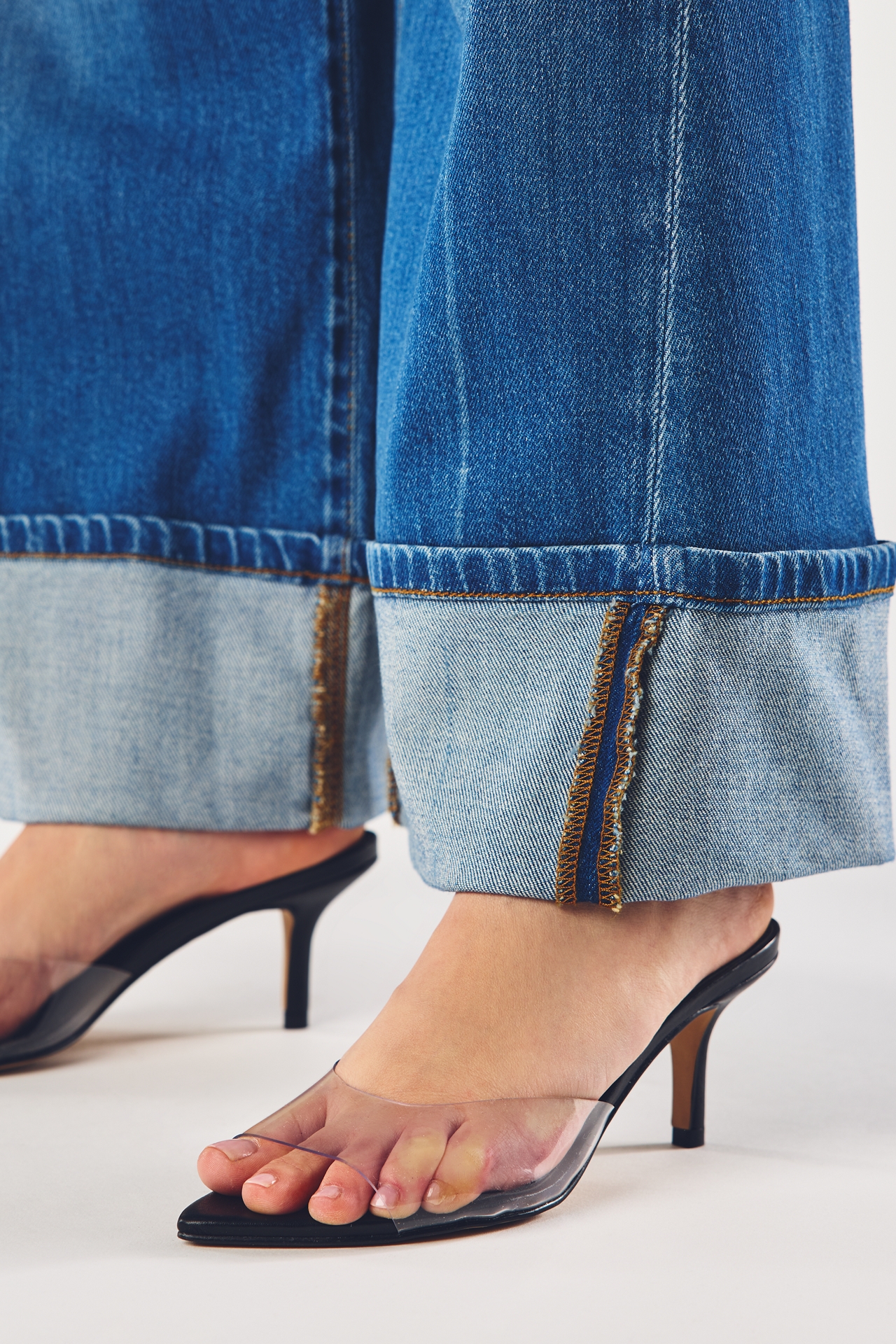 Maeve PVC Pointed-Toe Mule Heels