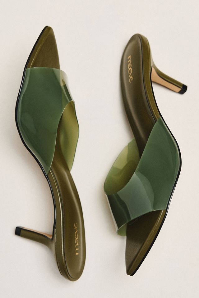 Maeve PVC Pointed-Toe Mule Heels #2