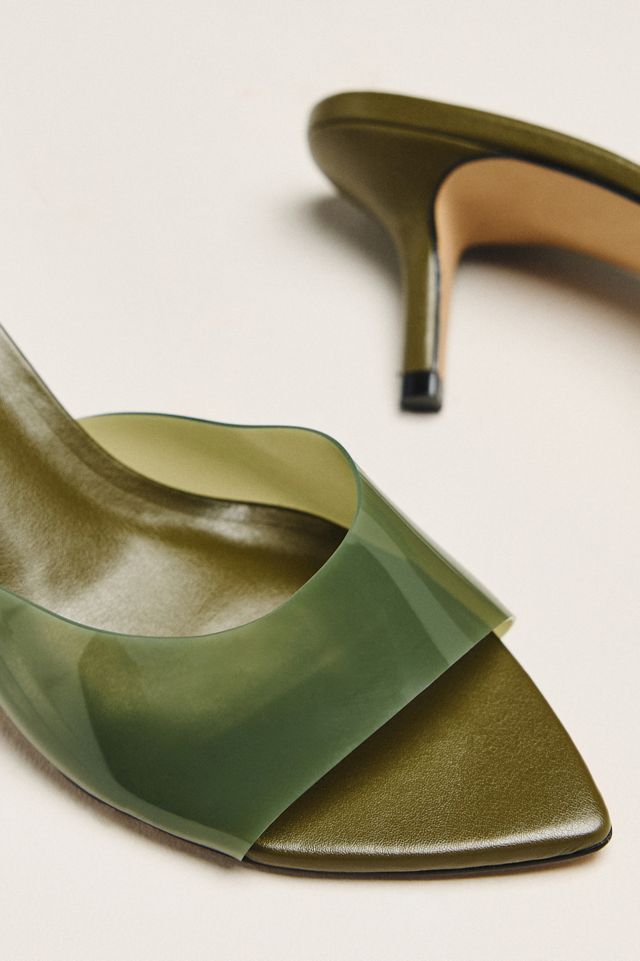 Maeve PVC Pointed-Toe Mule Heels #3