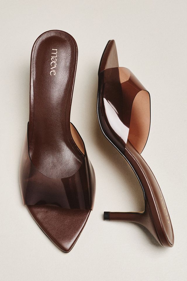 Maeve Gianna PVC Pointed-Toe Mule Heels #2