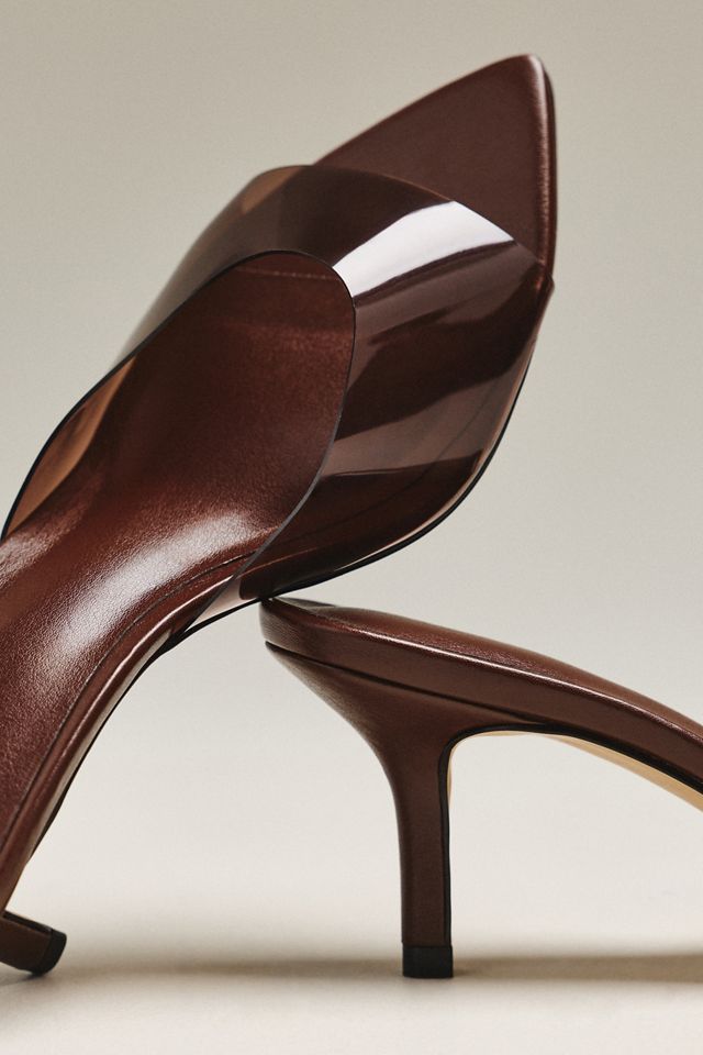 Maeve Gianna PVC Pointed-Toe Mule Heels #3