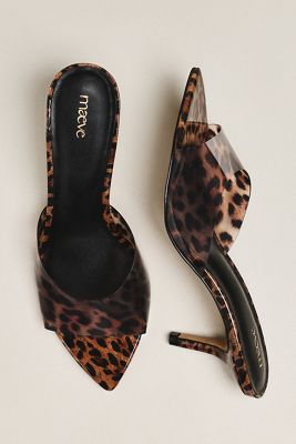 Maeve Gianna PVC Pointed-Toe Mule Heels