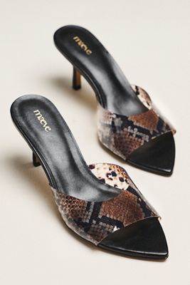 Maeve Gianna PVC Pointed-Toe Mule Heels