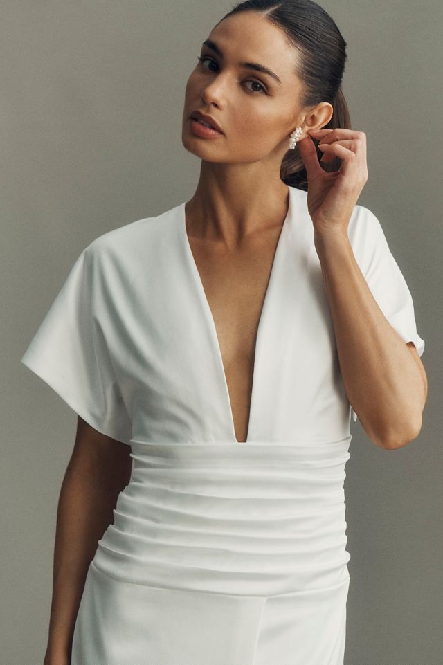 BHLDN Satin Dolman Sleeve Maxi Dress | Anthropologie
