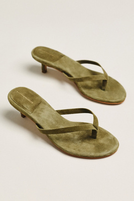 By Anthropologie Thong Kitten Heels #1