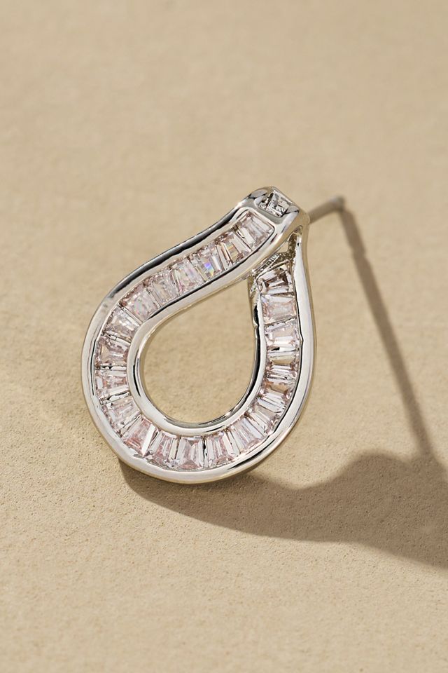 Maeve Baguette Crystal Post Earrings #1