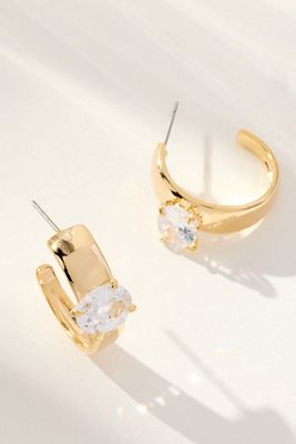 Oval Crystal Earrings