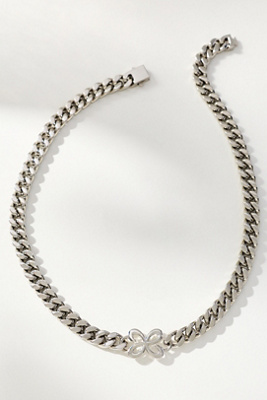 Maeve Icon Curb Chain Necklace In Silver