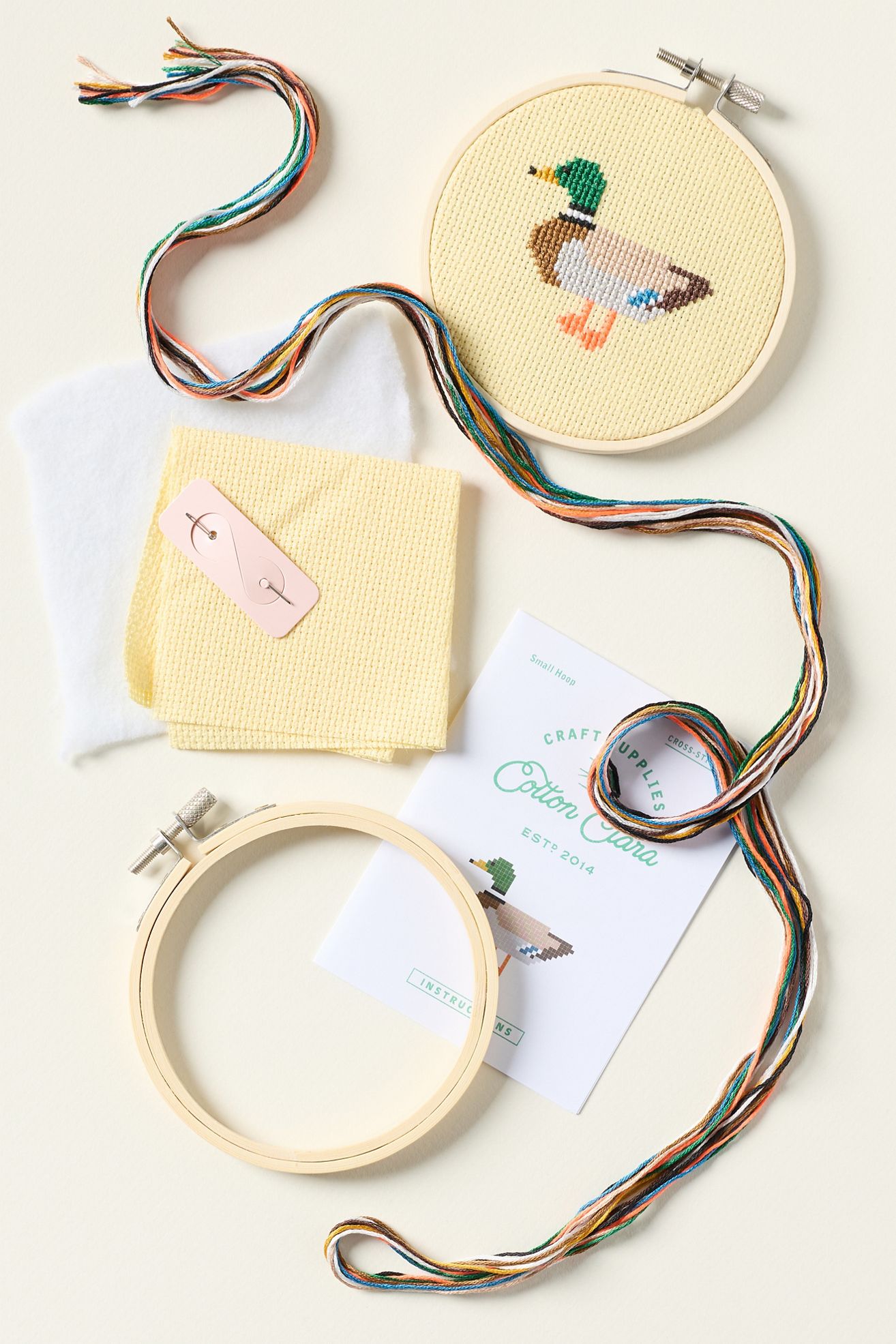 Cotton Clara Cross Stitch Kit - Duck, One Size