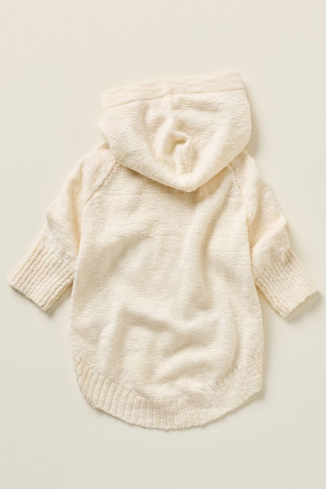 FURB Ivory Slub Knit Pet Hoodie #1