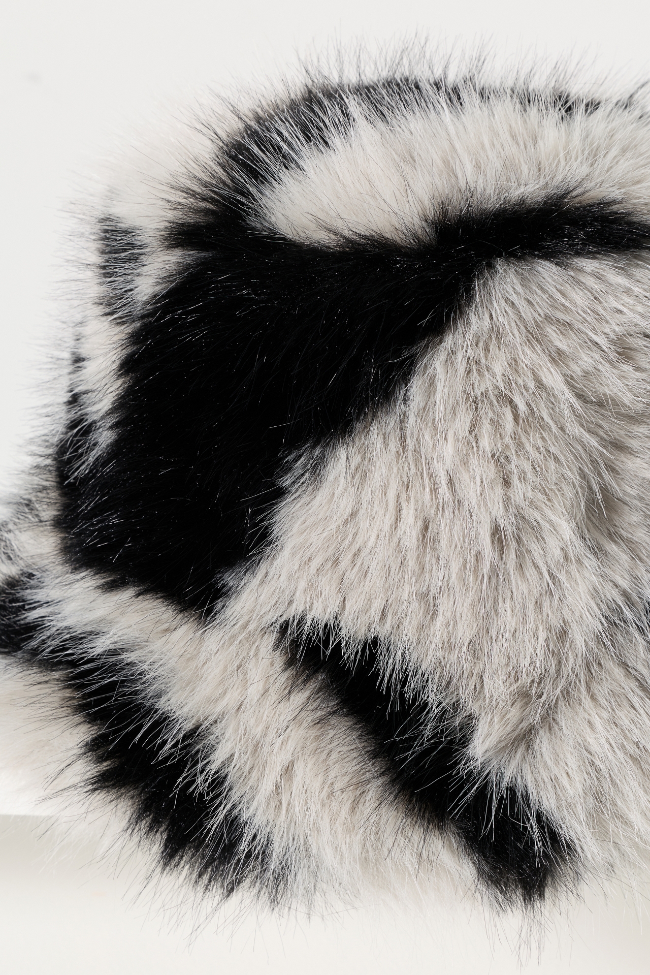 Colorblock Faux-Fur Bucket Hat