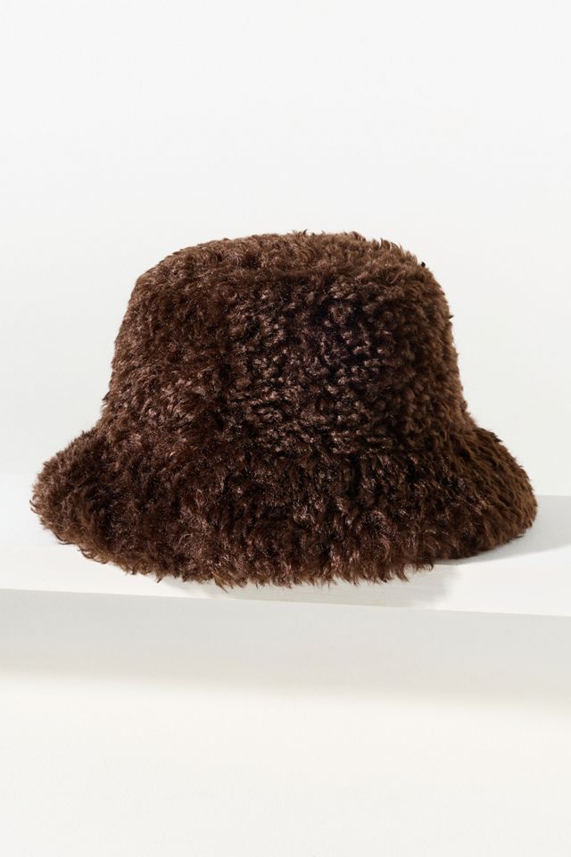 Curly Sherpa Fleece Bucket Hat #1