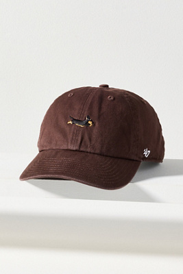 47 Brand Embroidered Dog Icon Baseball Cap In Brown