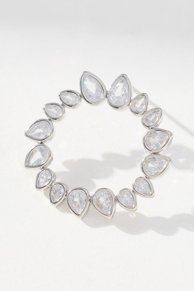 Round Crystal Post Earrings #1