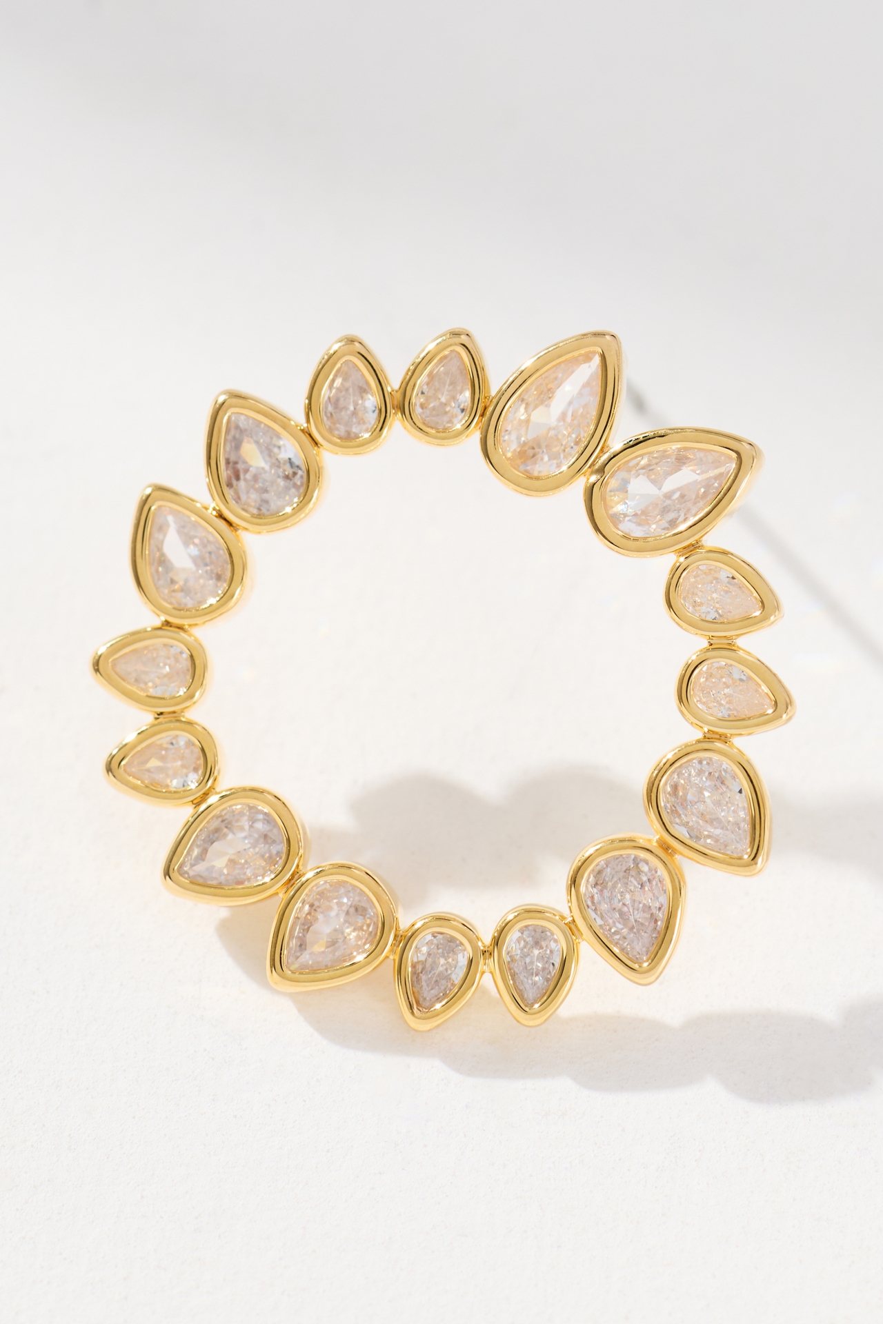 Round Crystal Post Earrings
