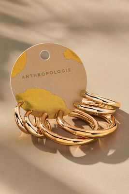 Classic Hoop Earrings, Set of 3