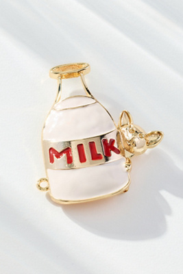 By Anthropologie Meow Milk Brooch In Gold