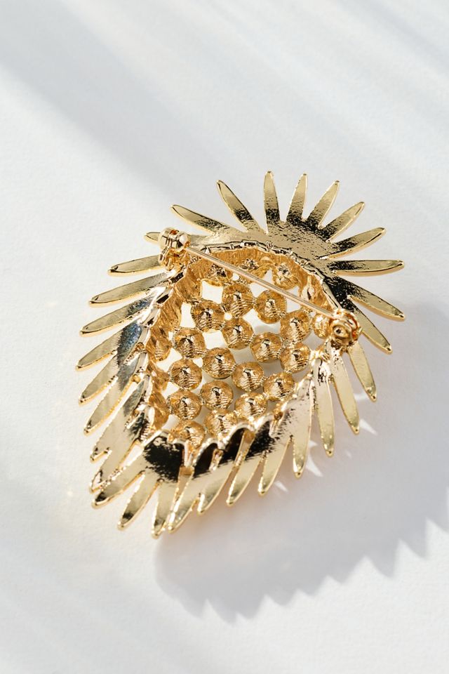 Fringed Crystal Brooch #1