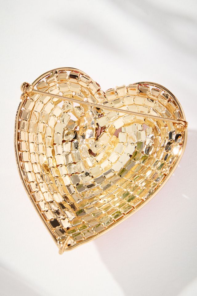 Crystal Heart Brooch #1