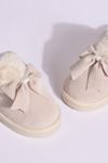 Minnetonka Bow Scuff Slide Slippers