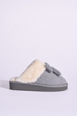 Minnetonka Bowelle Scuff Slide Slippers In Gray