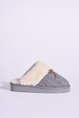 Minnetonka Flurry Bow Scuff Slide Slippers